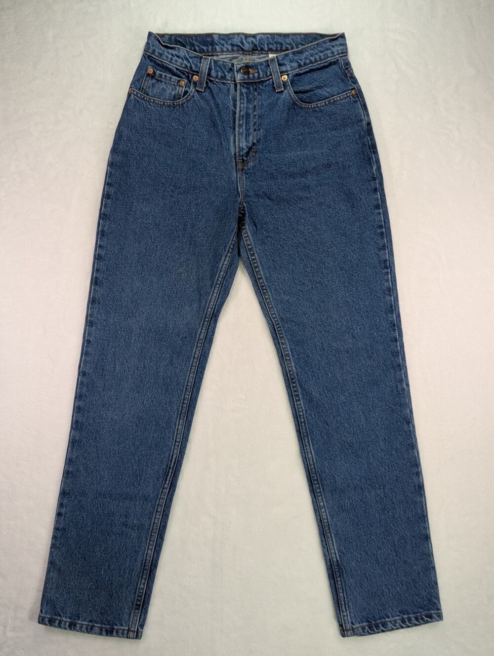 Vintage 90s Jordache High Waisted Mom Jeans Dark Wash Cotton Tapered Denim 7/8
